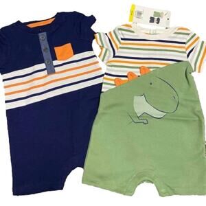 Kids Headquarters Boy’s 2-piece Romper Set Dinosaur Size 6 Month’s NWT!